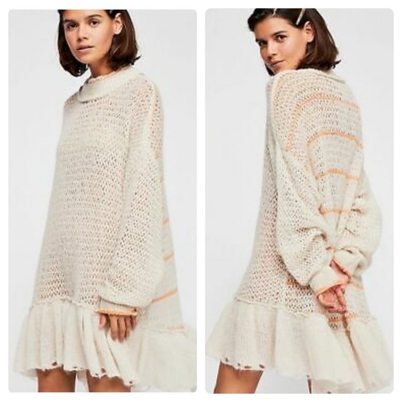 Free People 🌟 Float On Peplum Sweater - Picture 2 of 7